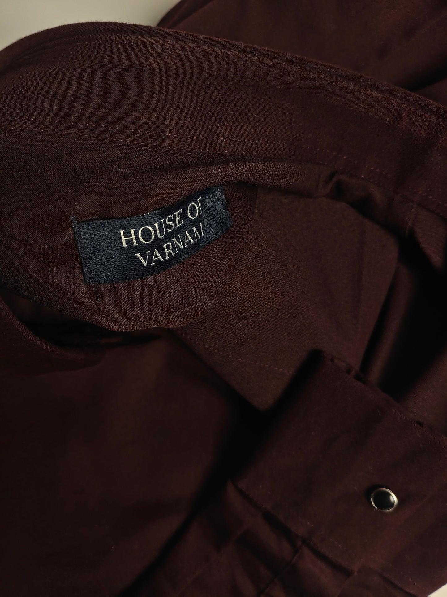 Wine Italian Lycra Regular Fit Shirt