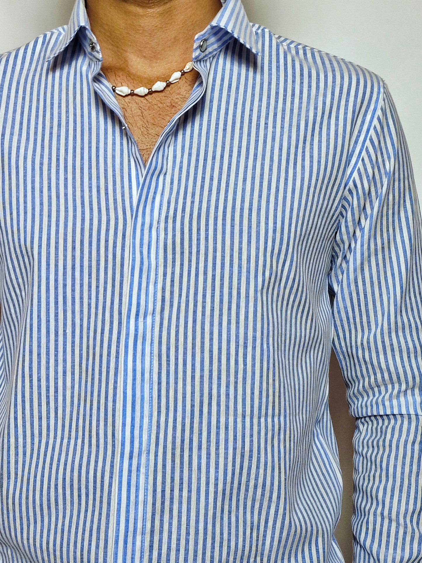 Classic Blue Striped Shirt