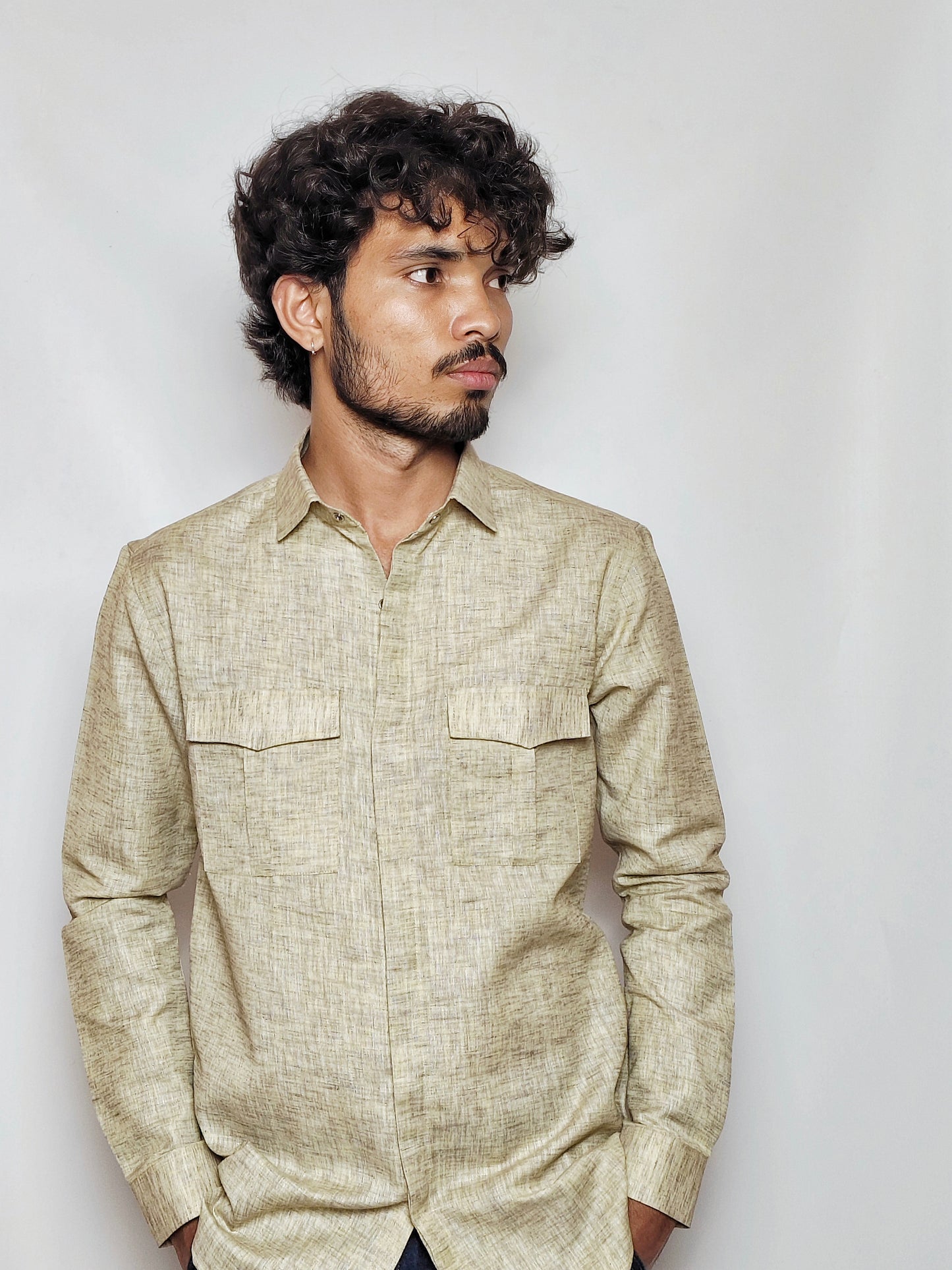 Classic Concealed Placket Shirt